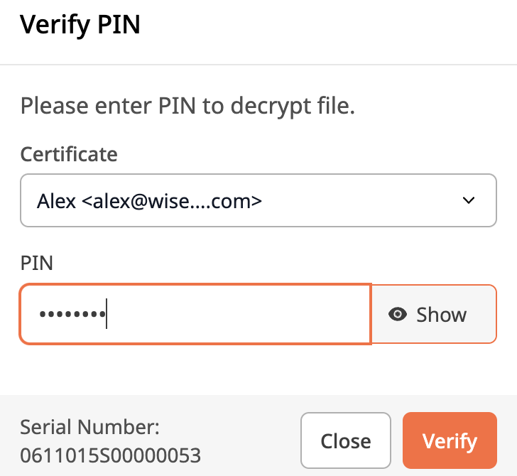 復号化 .pgp ファイル